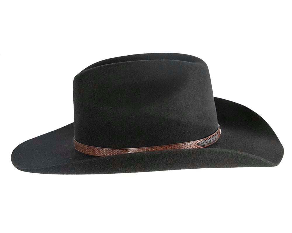 Classic Black Cowboy Hat – Timeless Western Elegance-3