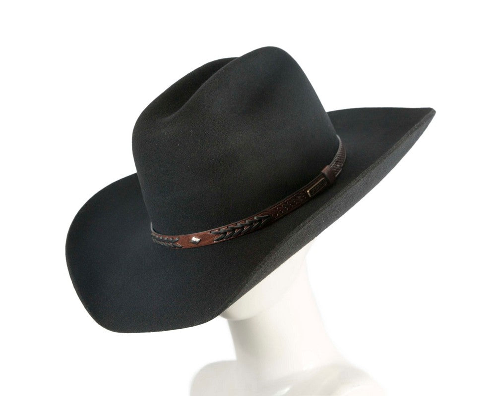 Classic Black Cowboy Hat – Timeless Western Elegance-0