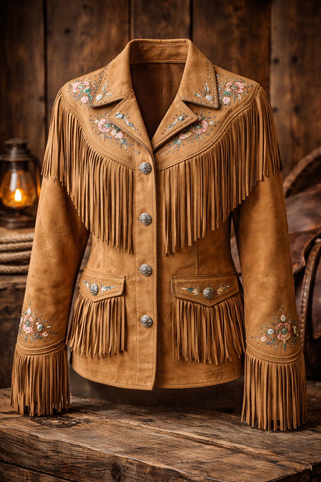 Prairie Rose Fringe Jacket
