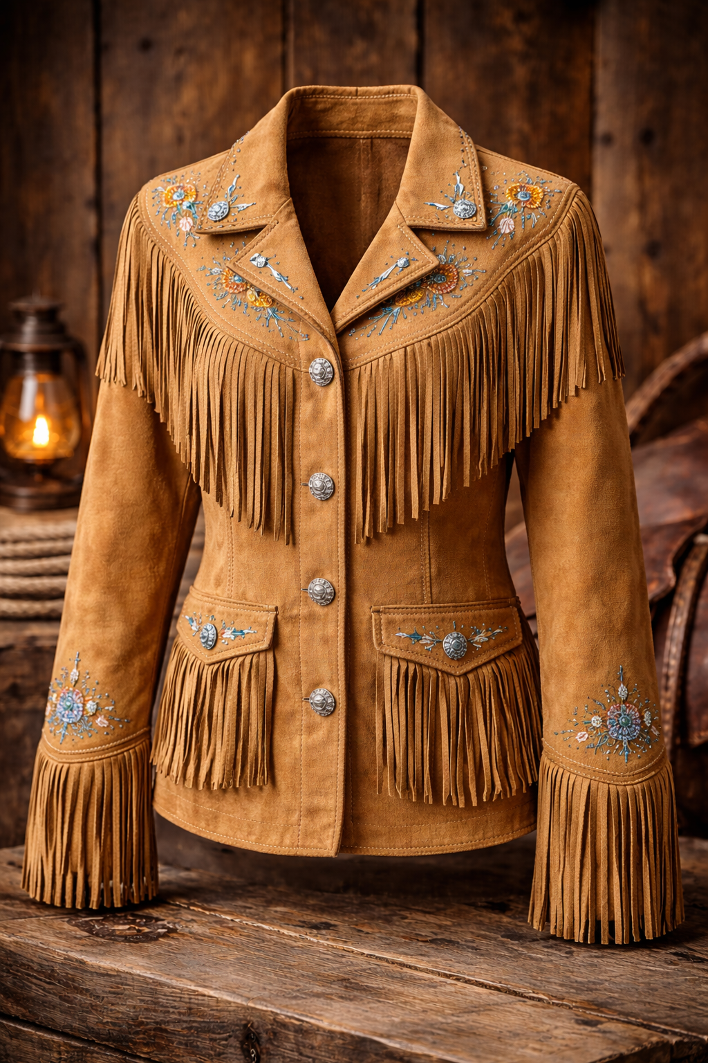 Prairie Rose Fringe Jacket
