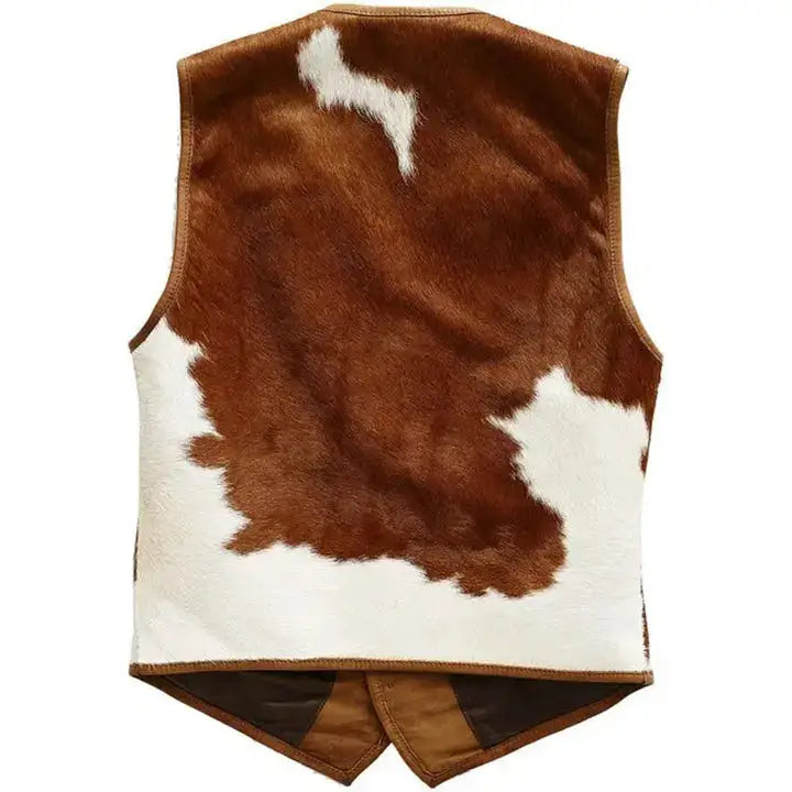 Men’s Cowhide Western Vest Leather-1